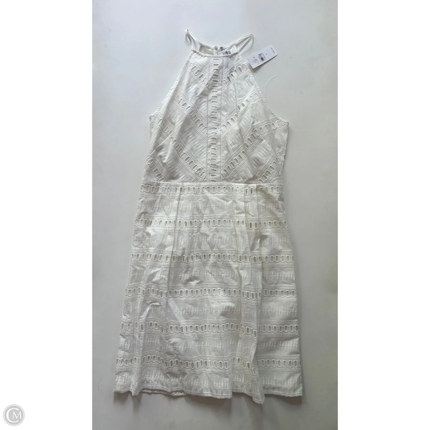 Dress Casual Midi By Loft In White, Size: Xs