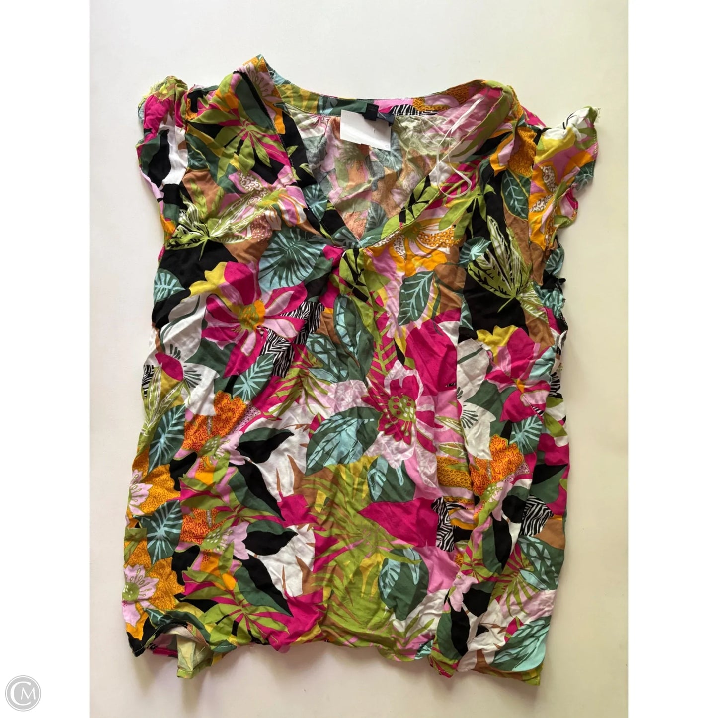 Top Short Sleeve By Rachel Roy In Floral Print, Size: 2x