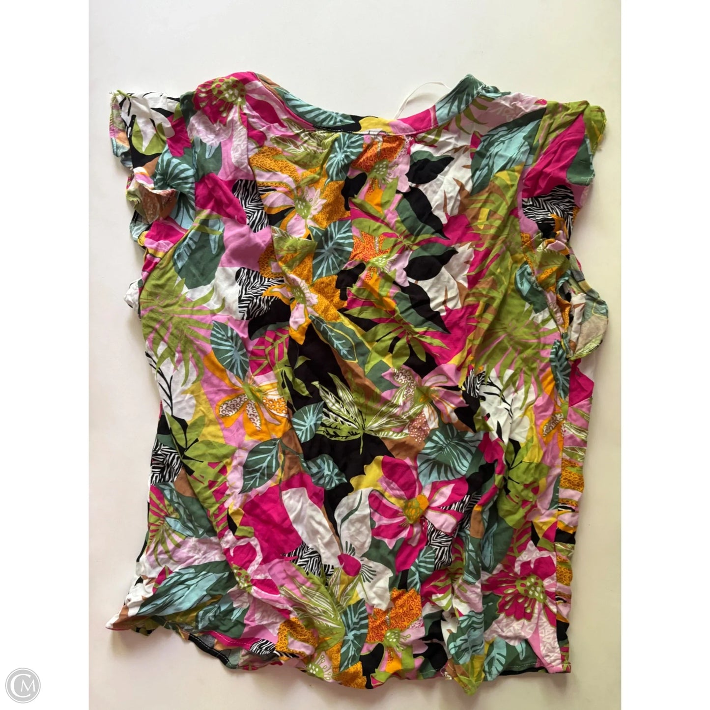 Top Short Sleeve By Rachel Roy In Floral Print, Size: 2x