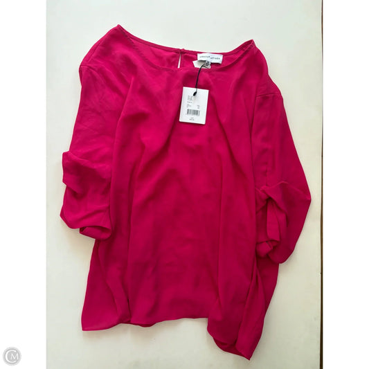 Blouse Short Sleeve By Gibson And Latimer In Pink, Size: 2x