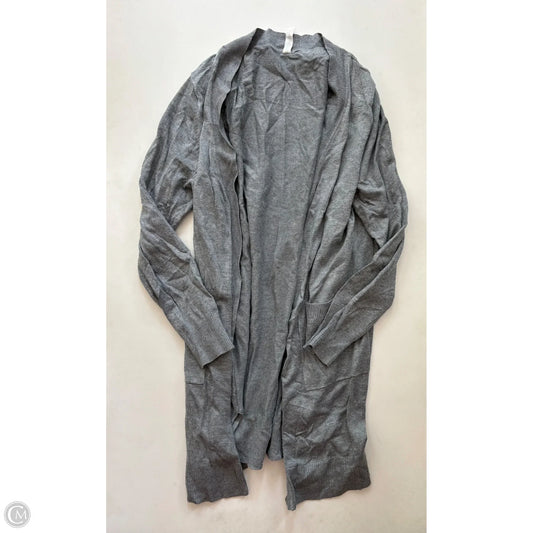 Sweater Cardigan By Zenana Outfitters In Grey, Size: Xl