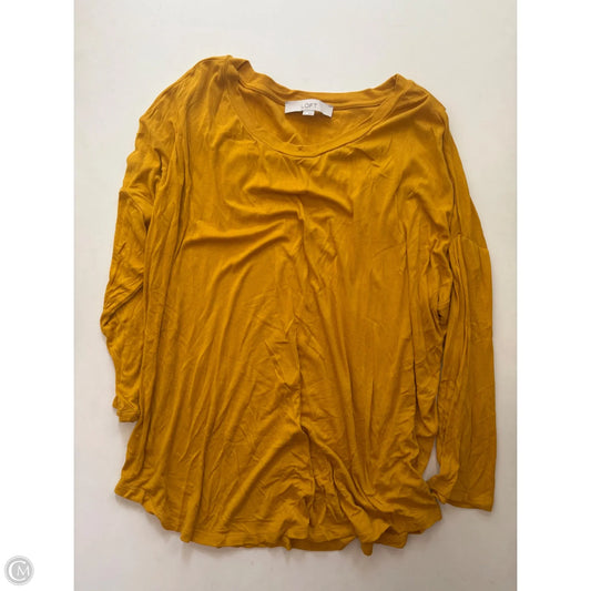 Top Long Sleeve By Loft In Yellow, Size: M
