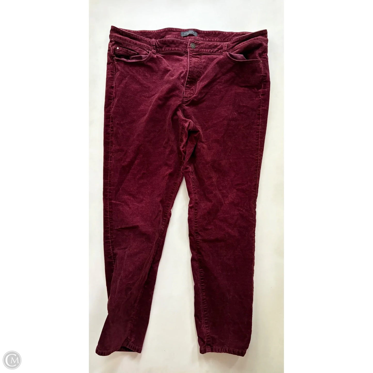 Pants Corduroy By Ann Taylor In Maroon, Size: 18