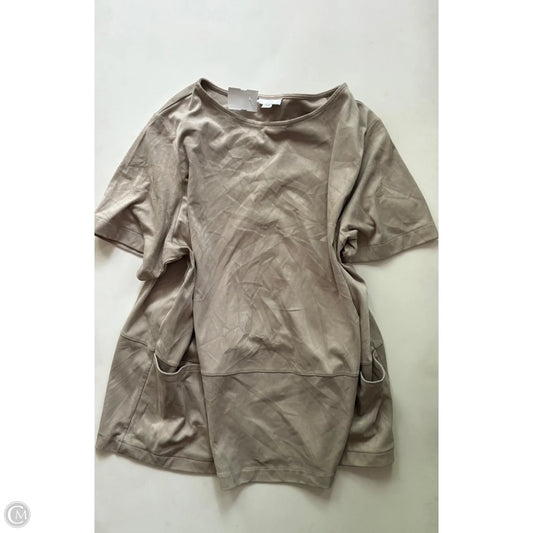 Top Short Sleeve By J. Jill In Taupe, Size: 2x