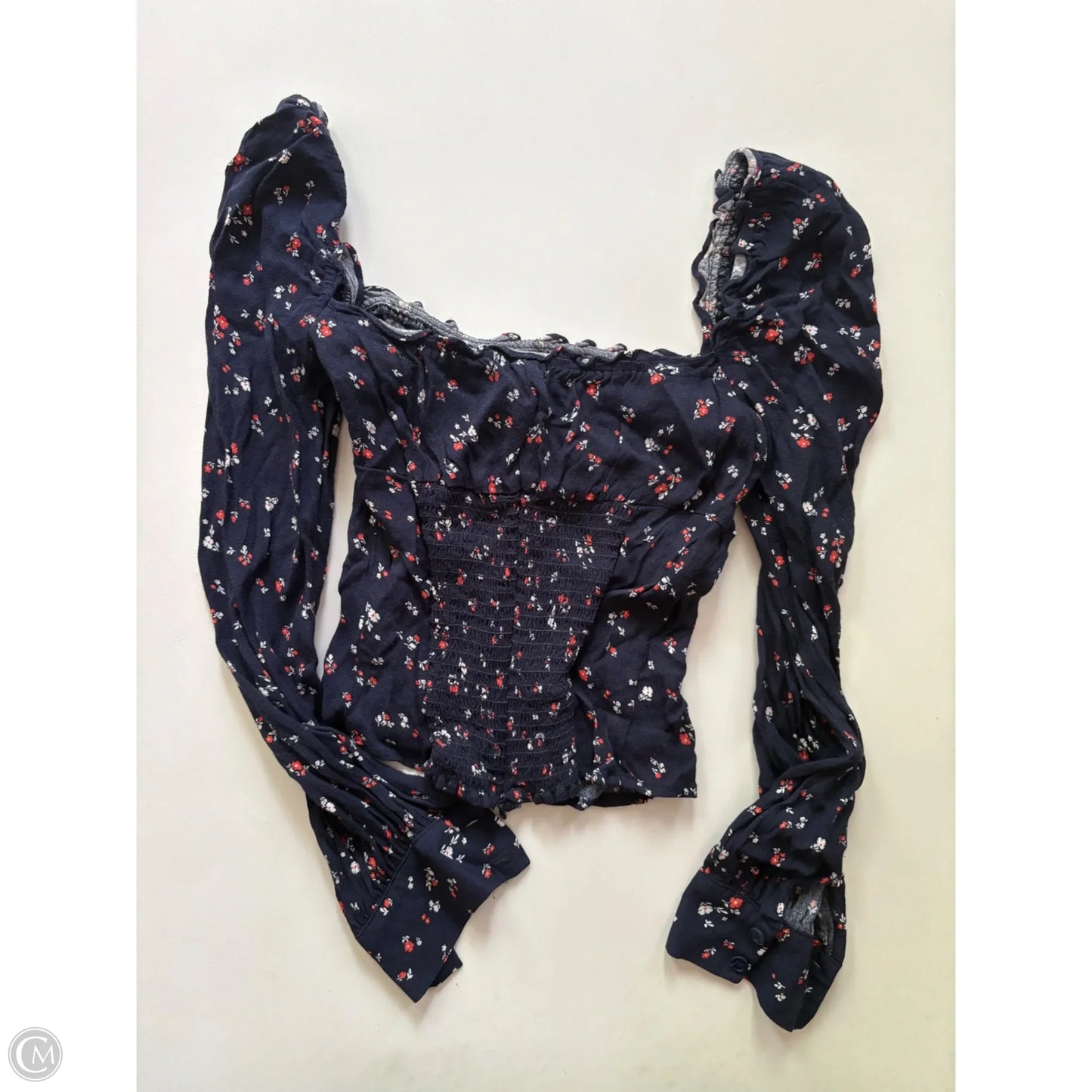 Top Long Sleeve By Reformation In Floral Print, Size: Xs