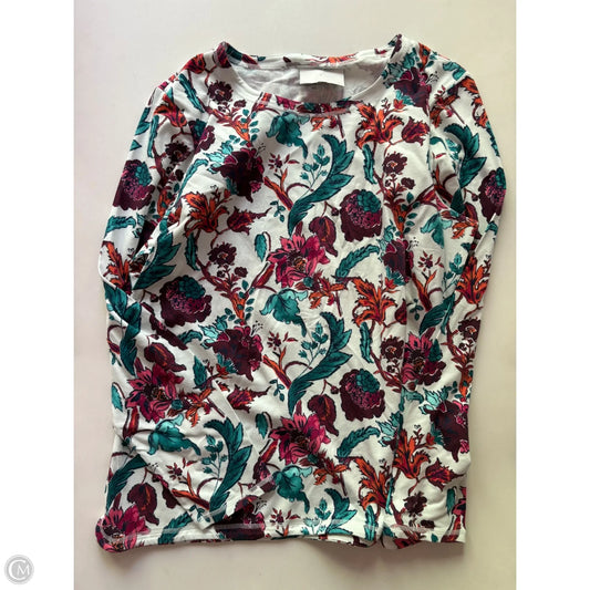 Top Long Sleeve By Talbots In Floral Print, Size: Xl