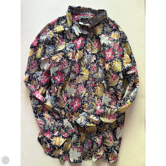 Top Long Sleeve By Talbots In Floral Print, Size: Xl