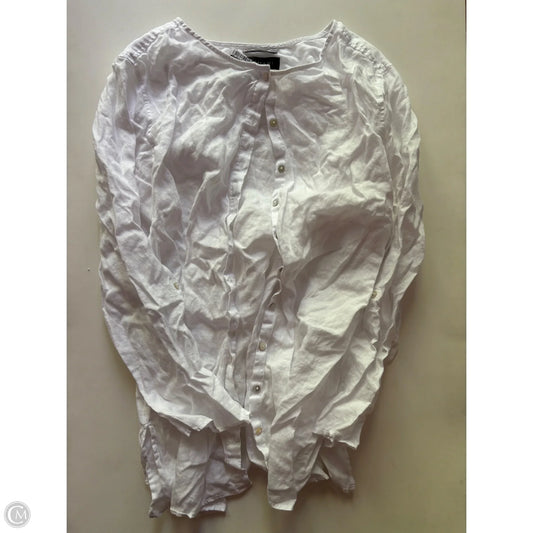Top Long Sleeve By Tahari By Arthur Levine In White, Size: 2x