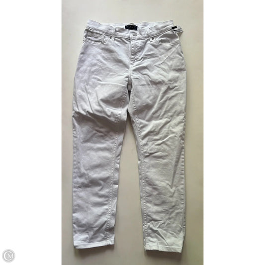 Jeans Straight By Banana Republic In White, Size: 6