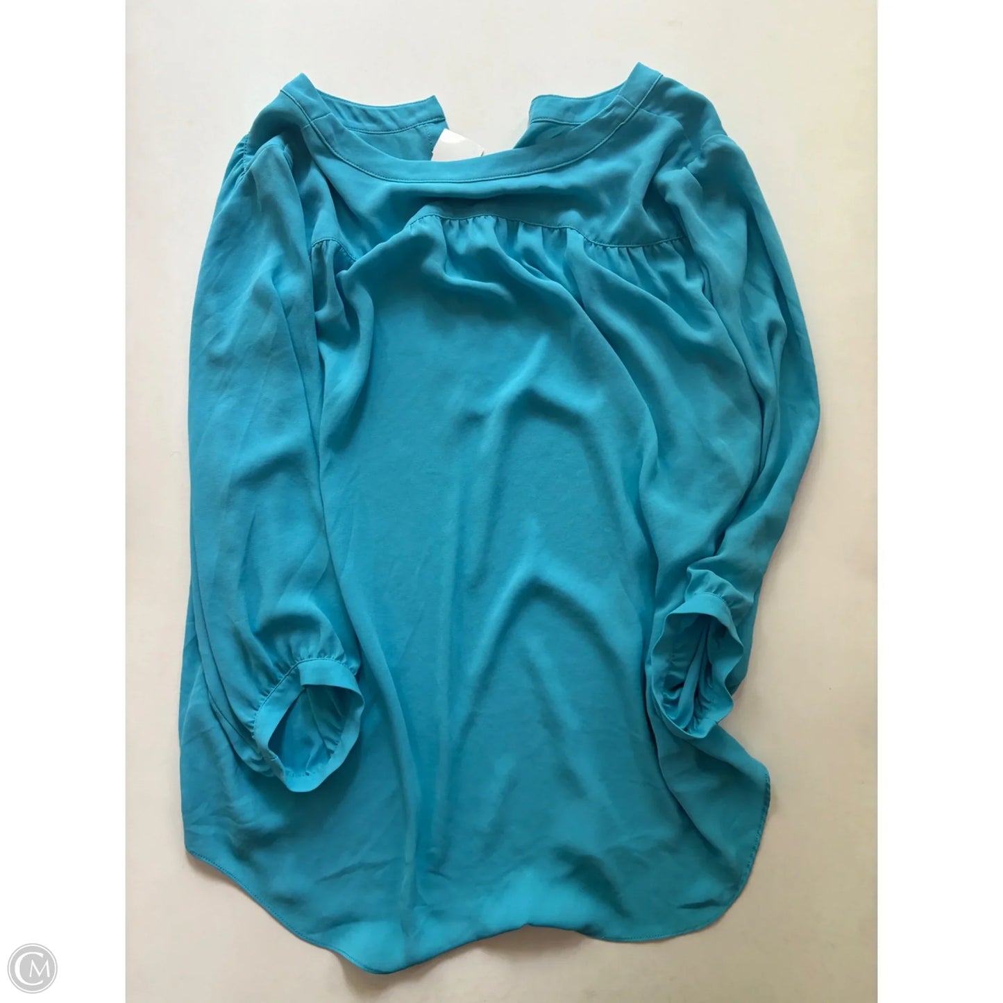 Blouse Long Sleeve By Karen Kane In Blue, Size: M