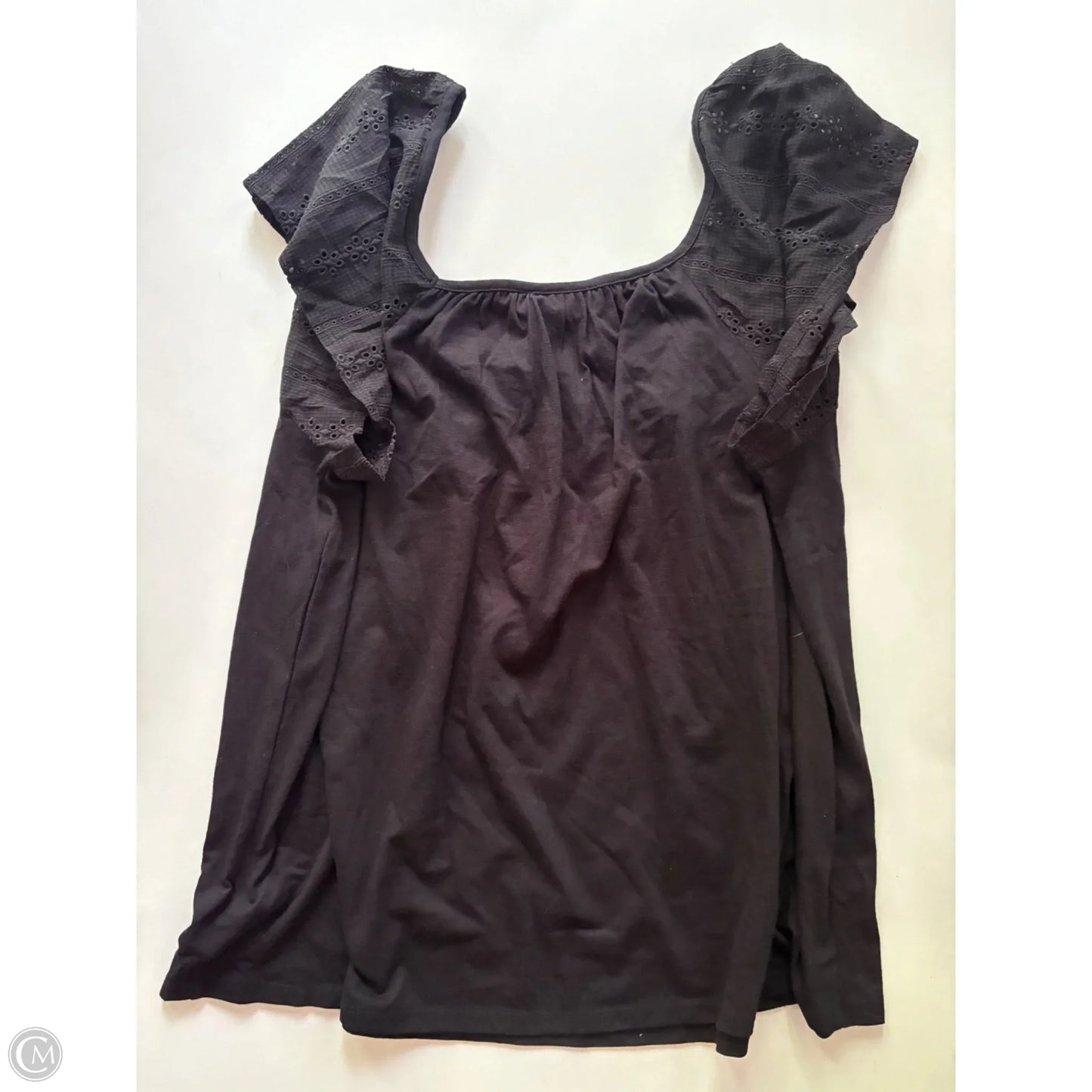 Top Short Sleeve By Lane Bryant In Black, Size: 1x