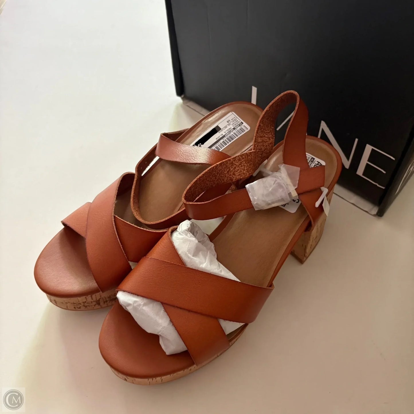 Shoes Heels Block By Lane Bryant In Brown, Size: 10