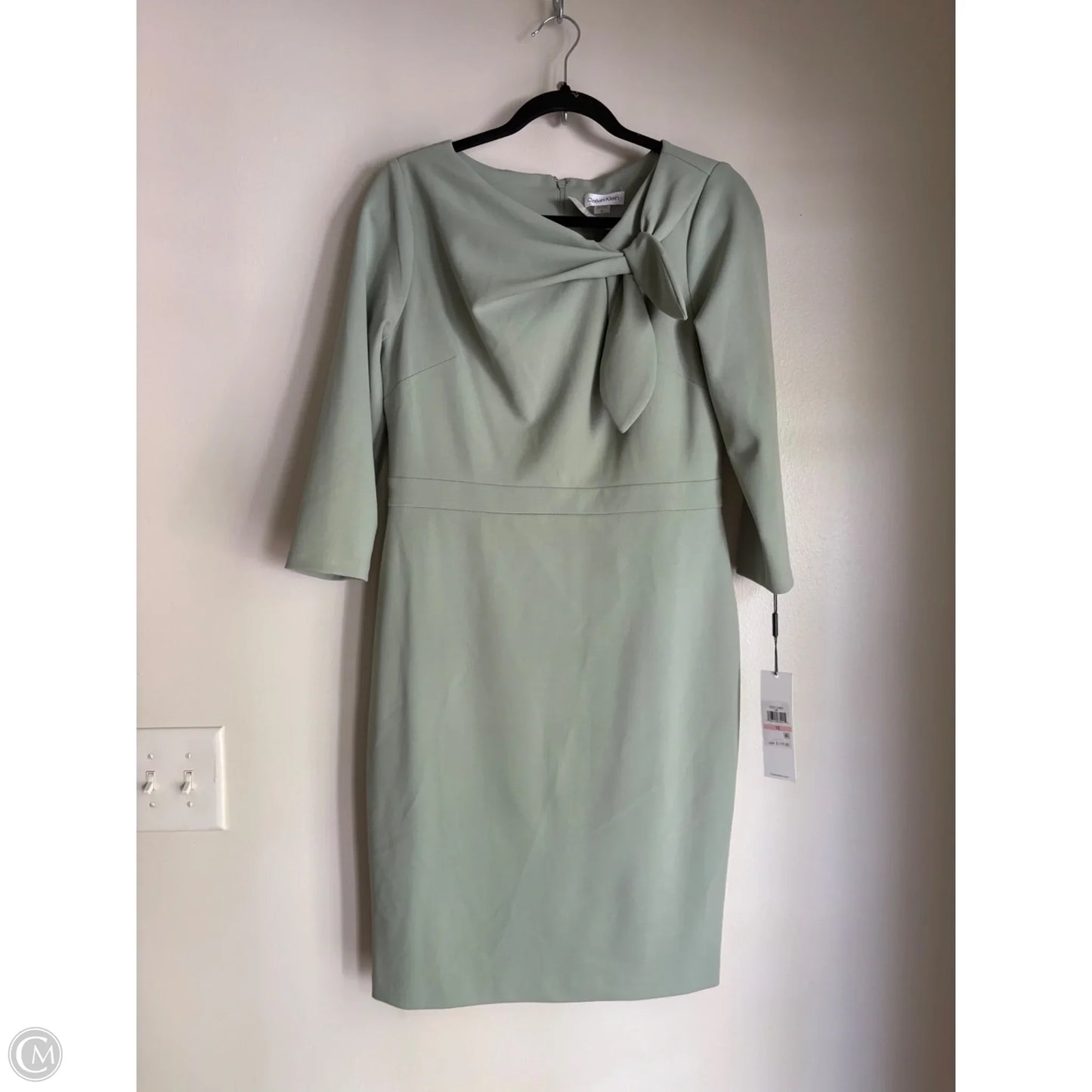 Dress Work By Calvin Klein In Green, Size: M