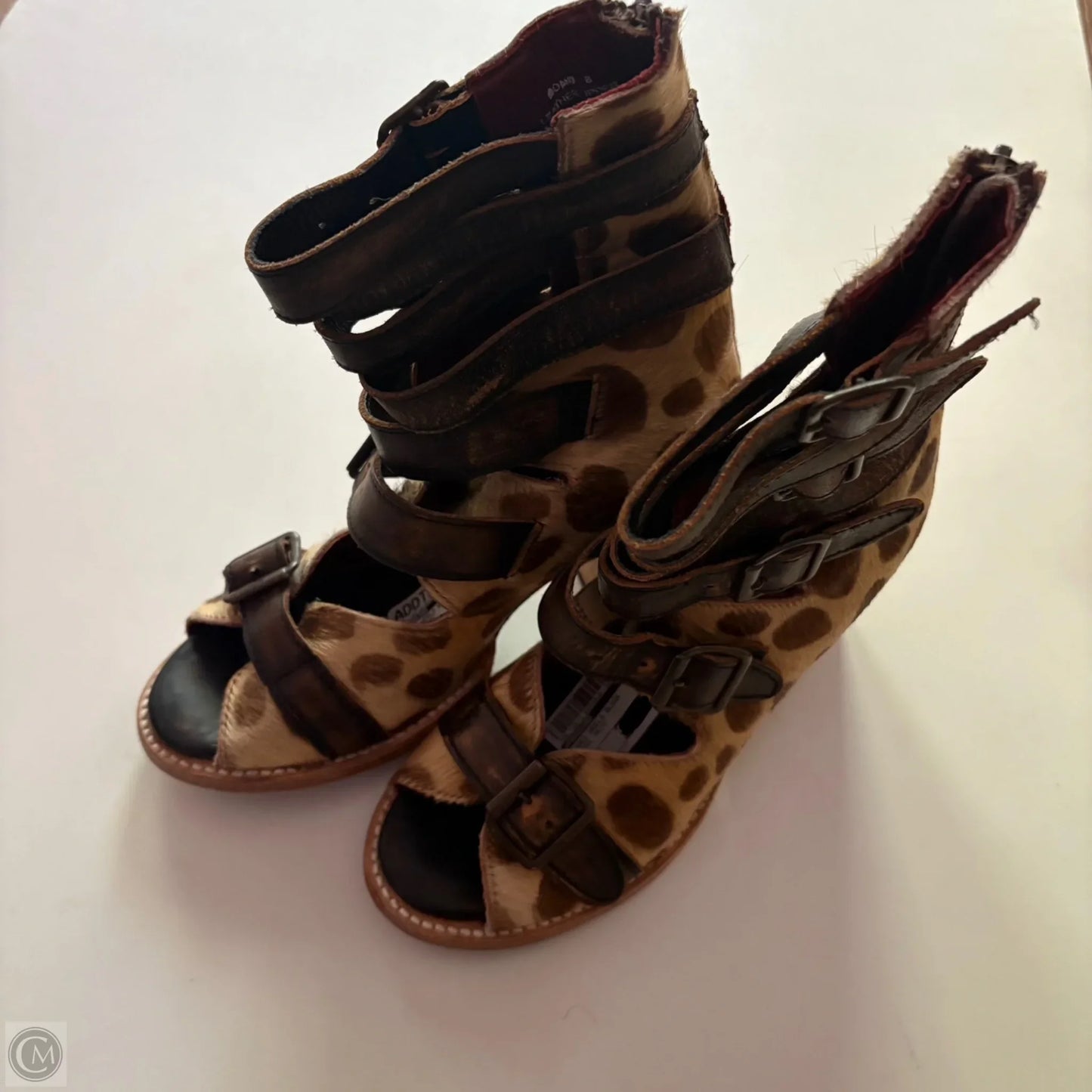 Shoes Heels Block By Freebird In Animal Print, Size: 8