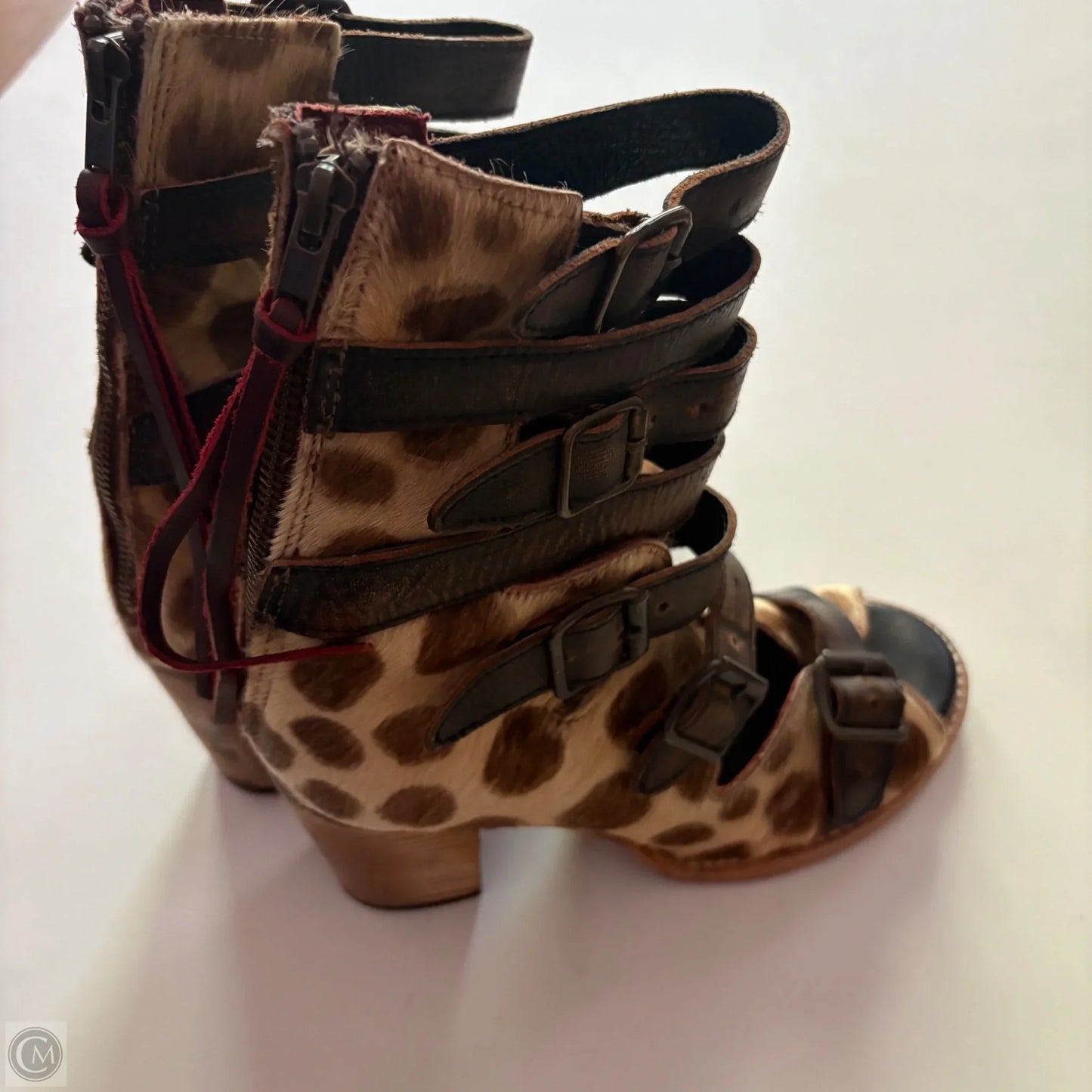 Shoes Heels Block By Freebird In Animal Print, Size: 8