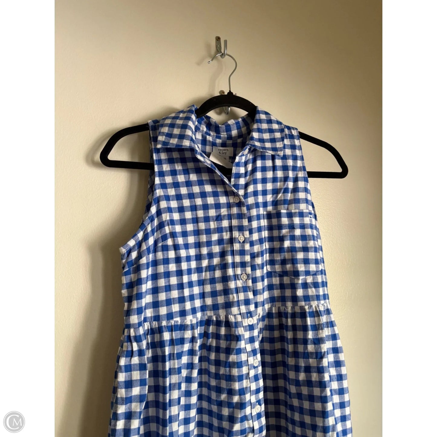 Dress Casual Midi By Crown And Ivy In Checkered Pattern, Size: Xs