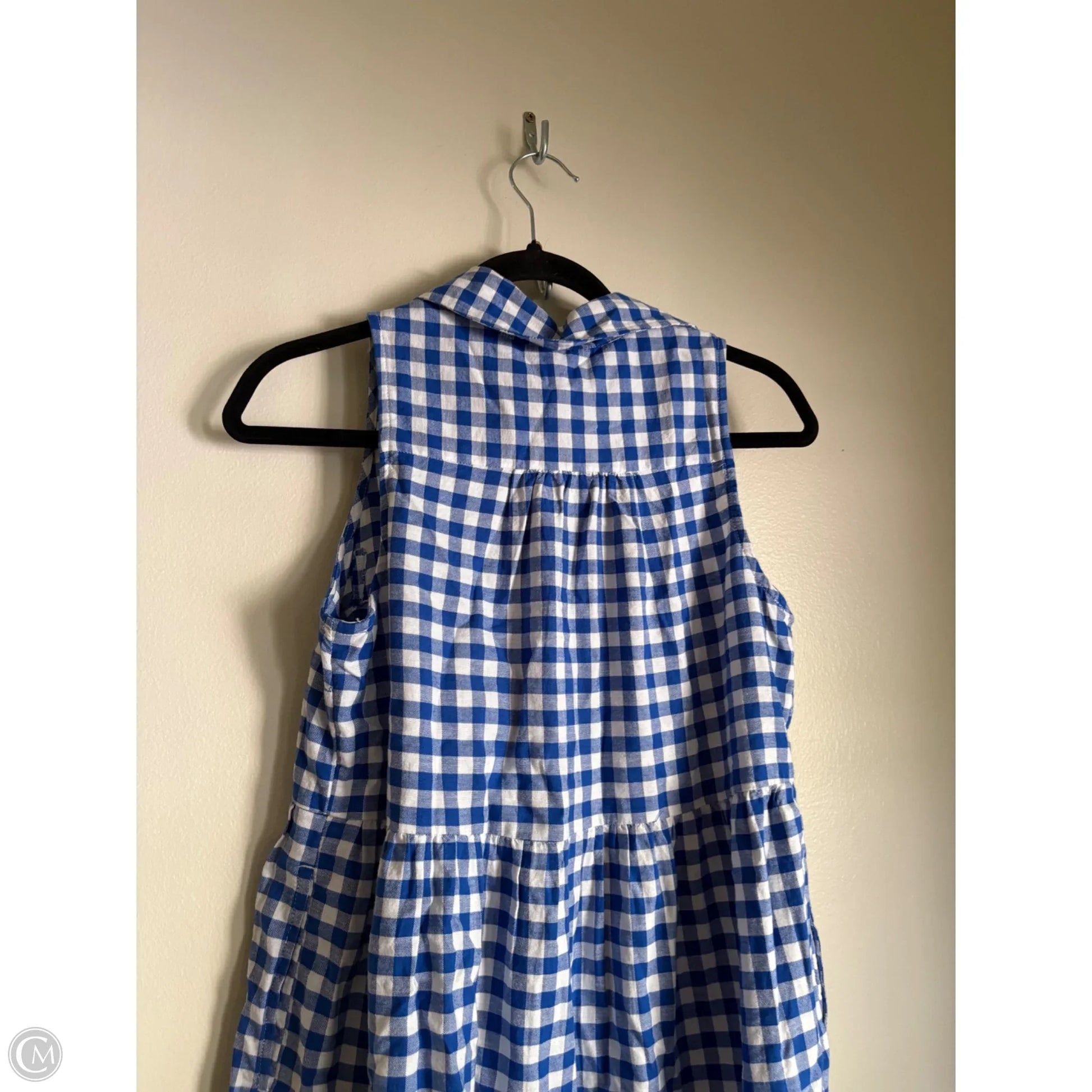 Dress Casual Midi By Crown And Ivy In Checkered Pattern, Size: Xs Dress Casual Midi By Crown And Ivy In Checkered Pattern, Size: Xs