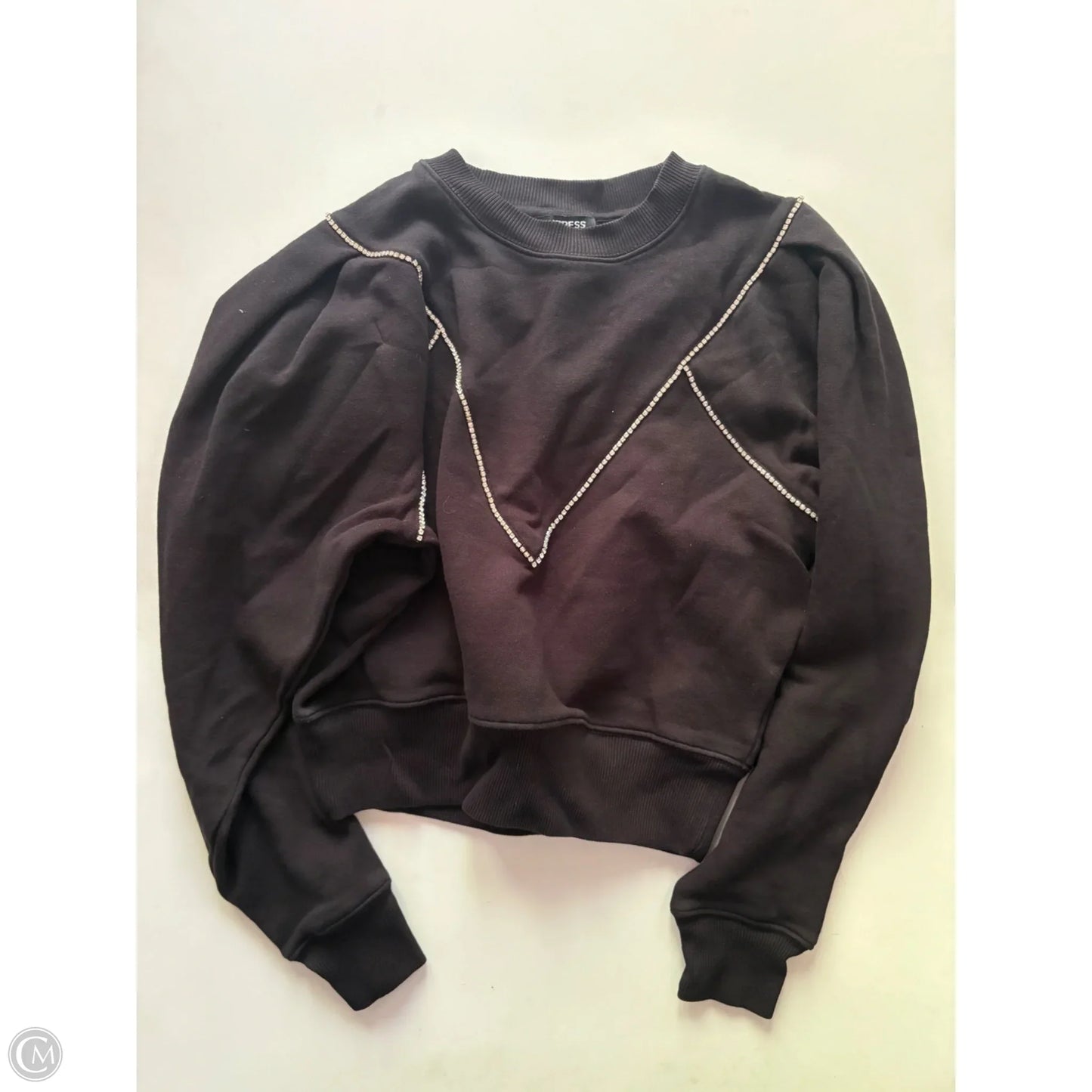 Sweatshirt Crewneck By Express In Black, Size: Xs
