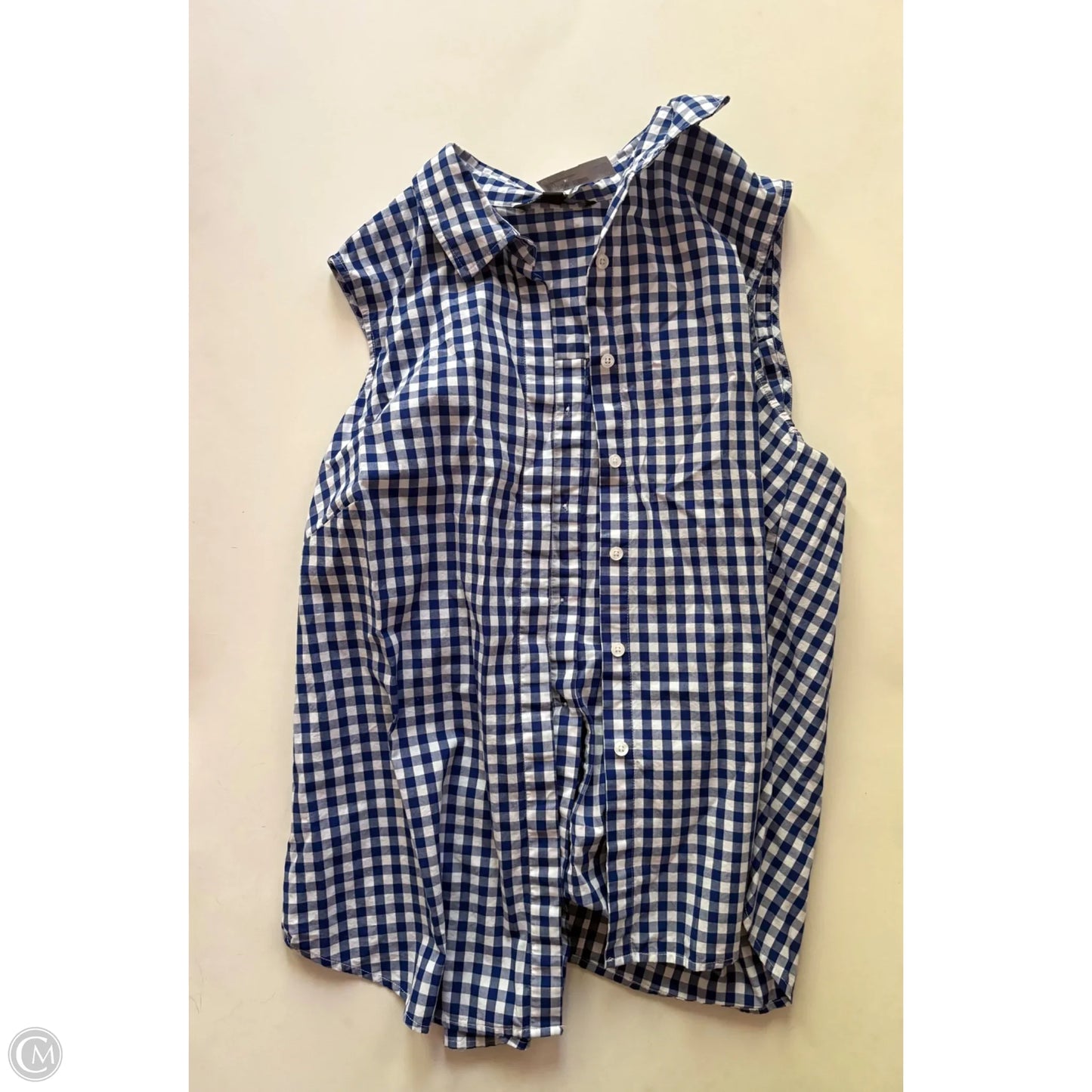 Top Sleeveless By Zac And Rachel In Checkered Pattern, Size: 2x