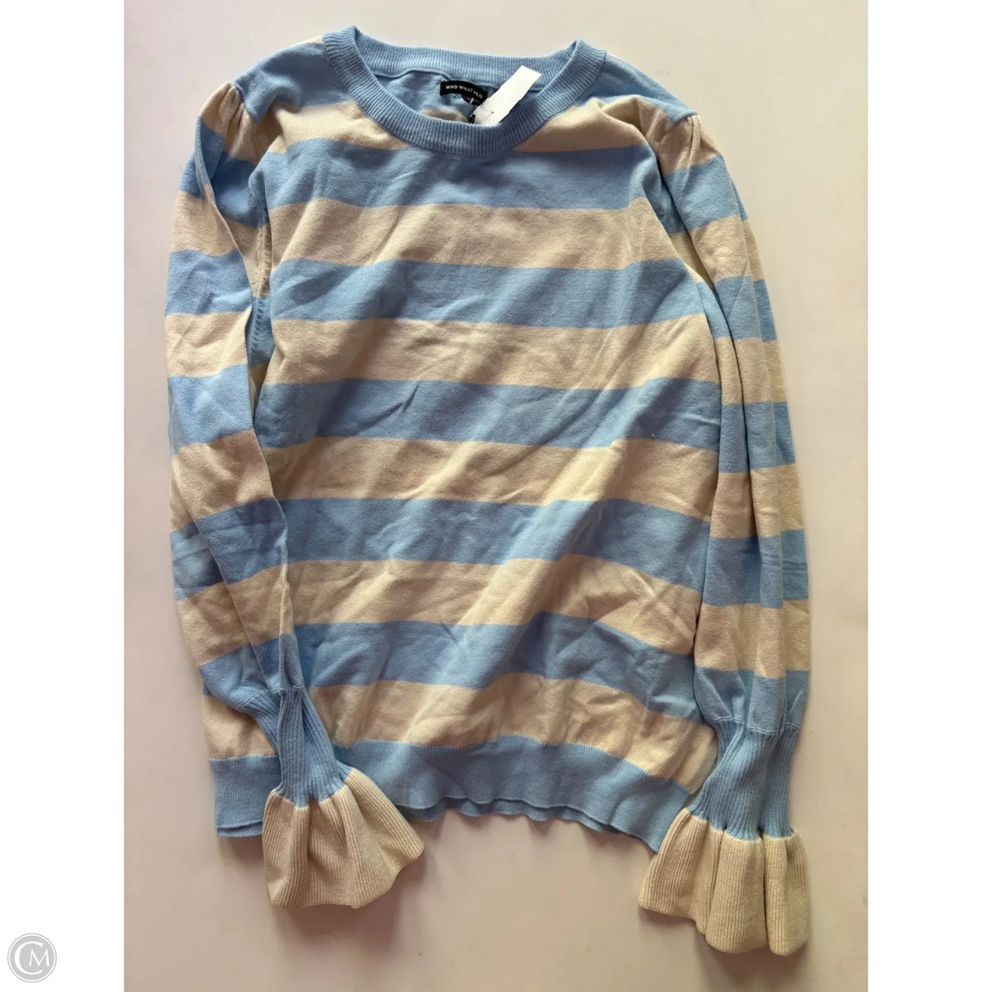 Sweater By Who What Wear In Striped Pattern, Size: 1x