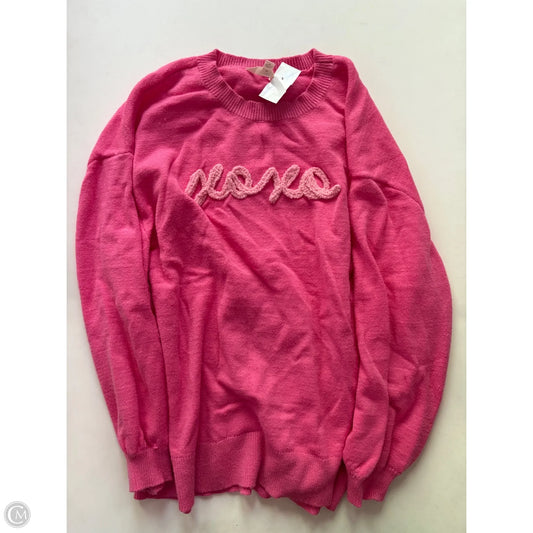 Sweater By Terra & Sky In Pink, Size: 1x
