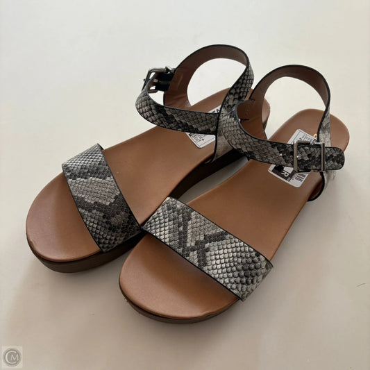 Sandals Heels Block By Express In Animal Print, Size: 8