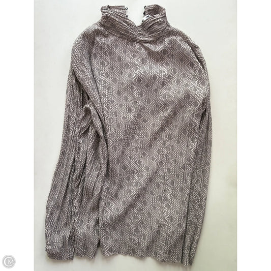 Blouse Long Sleeve By Zara In Cream & Tan, Size: M