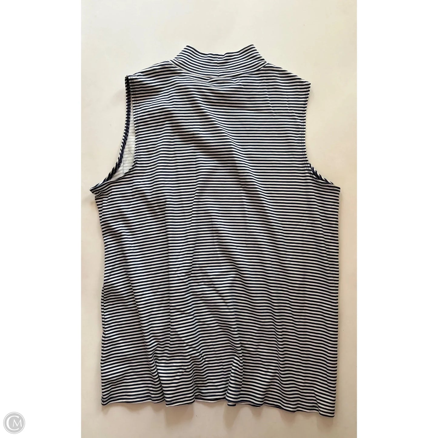 Top Sleeveless By Croft And Barrow In Striped Pattern, Size: 2x