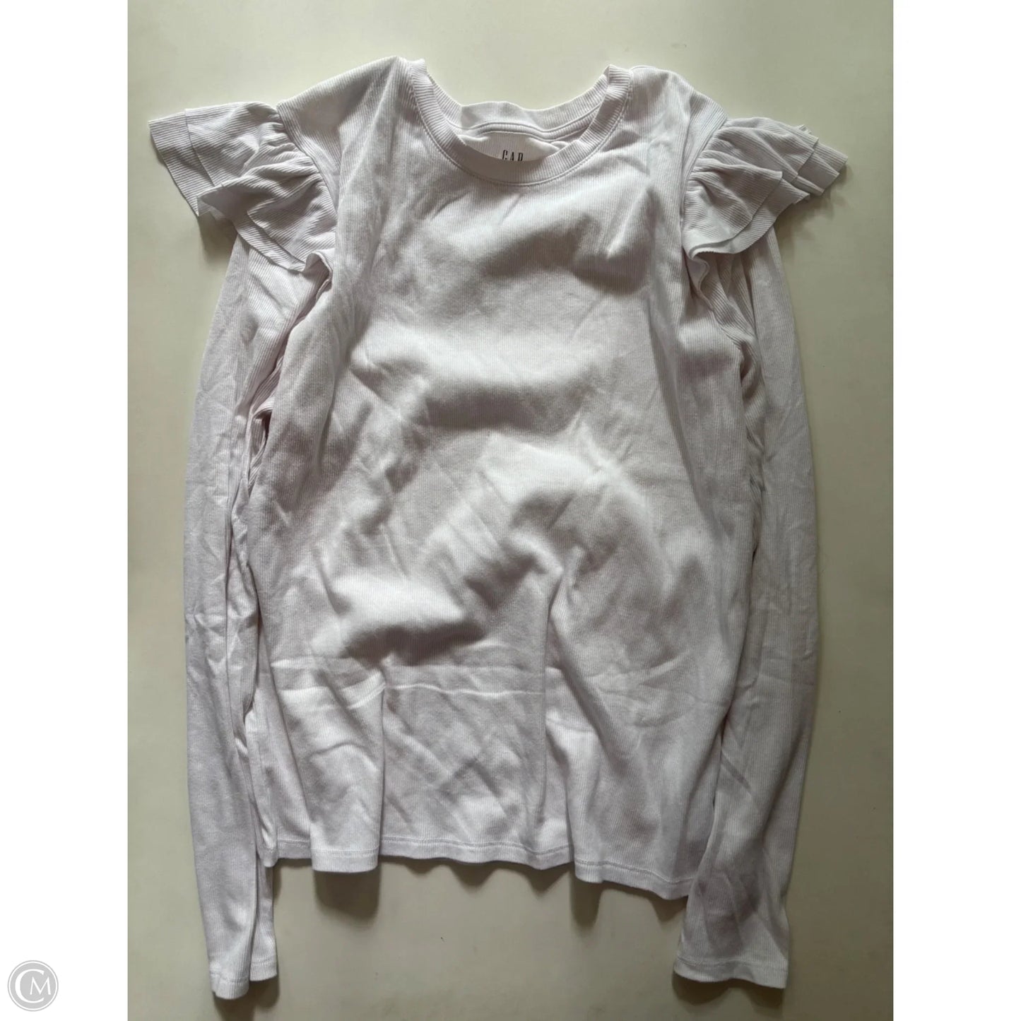 Top Long Sleeve By Gap In White, Size: 2x