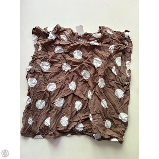 Top Short Sleeve By Loft In Polkadot Pattern, Size: 2x