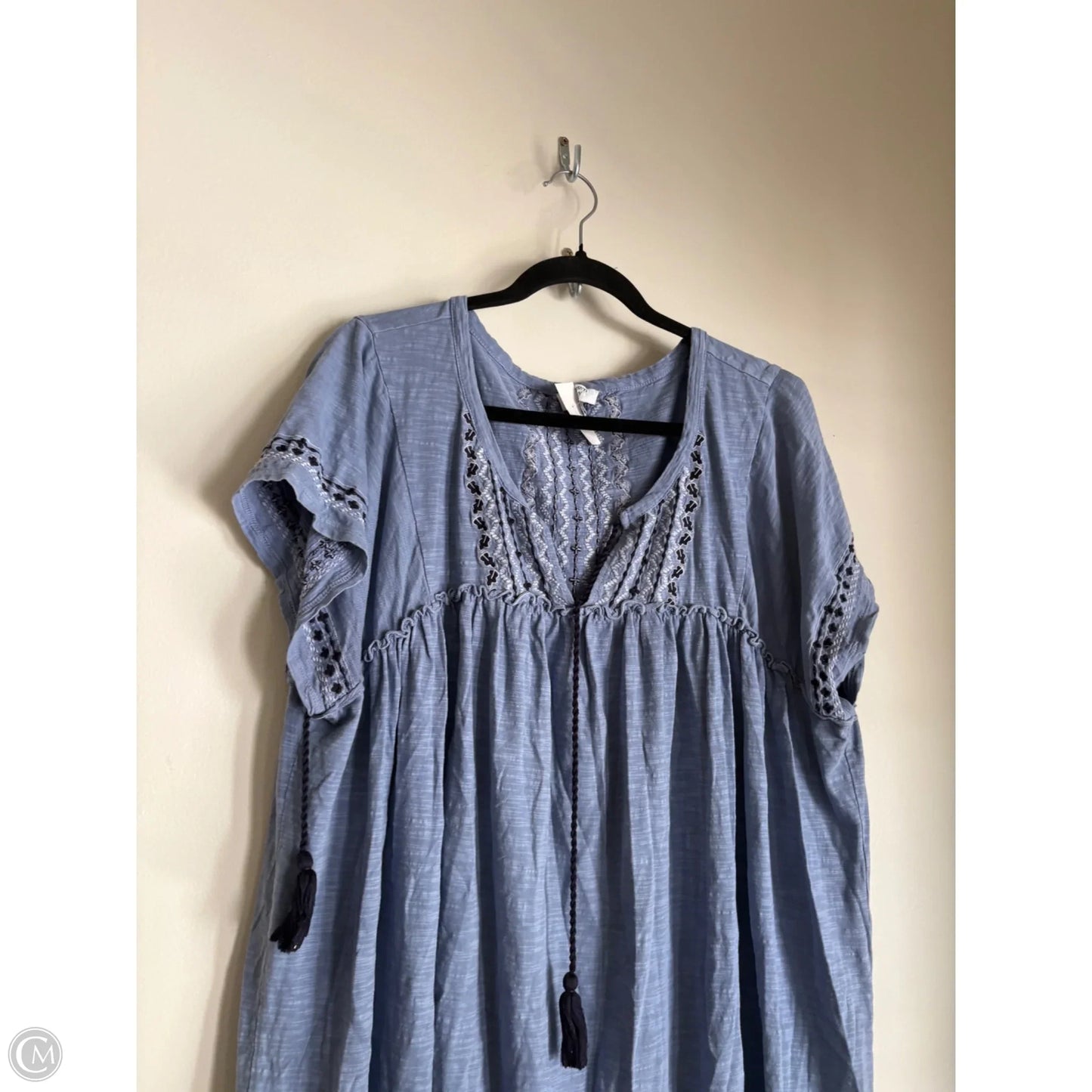 Dress Casual Midi By Crown And Ivy In Blue, Size: 2x