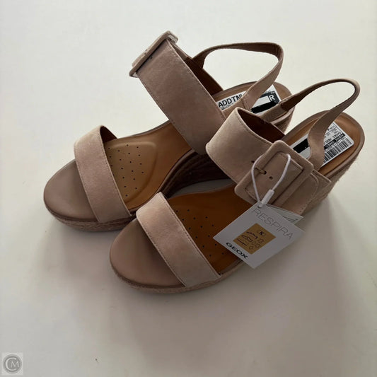 Shoes Heels Block By Geox Shoes In Tan, Size: 8.5