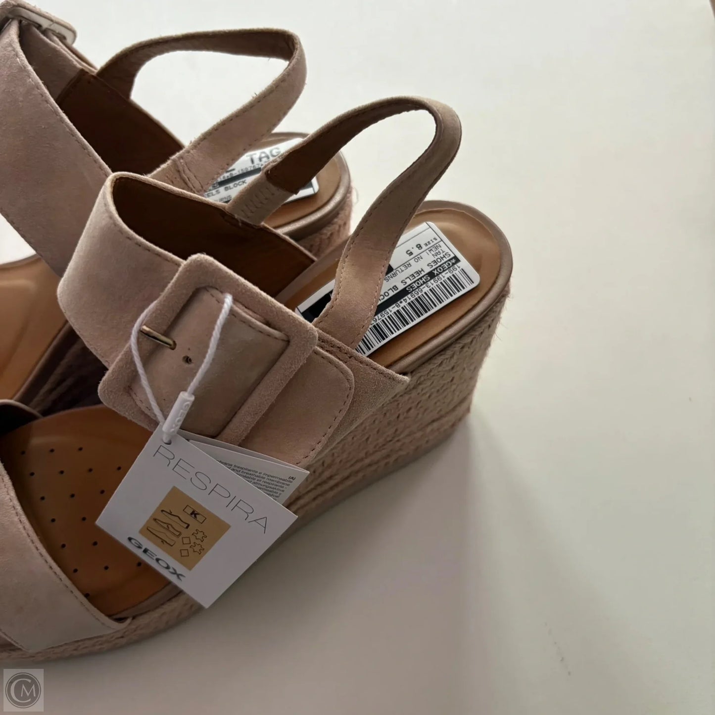 Shoes Heels Block By Geox Shoes In Tan, Size: 8.5