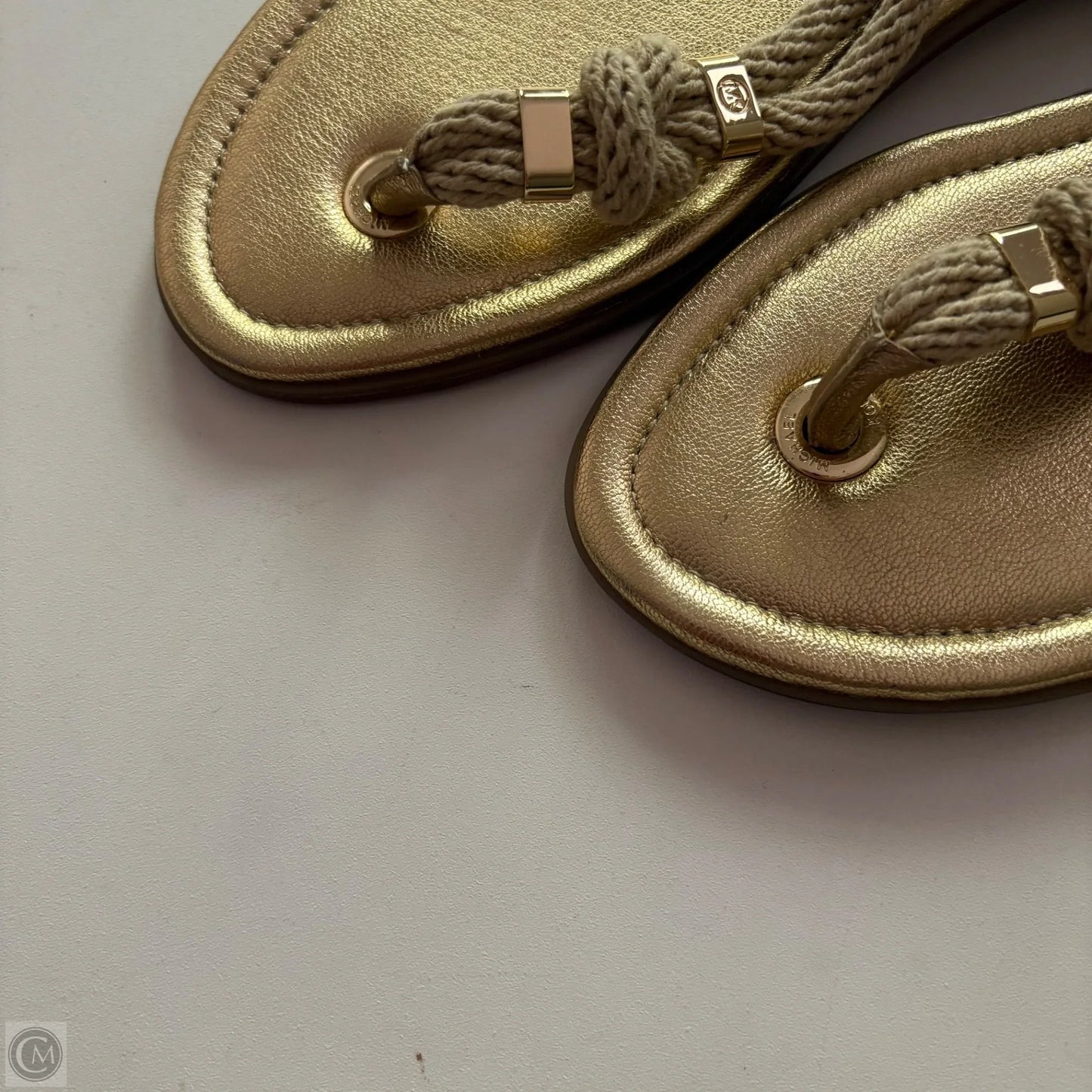 Sandals Designer By Michael Kors In Gold, Size: 11