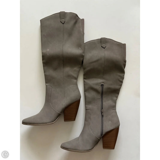 Boots Knee Heels By Ana In Brown, Size: 9.5