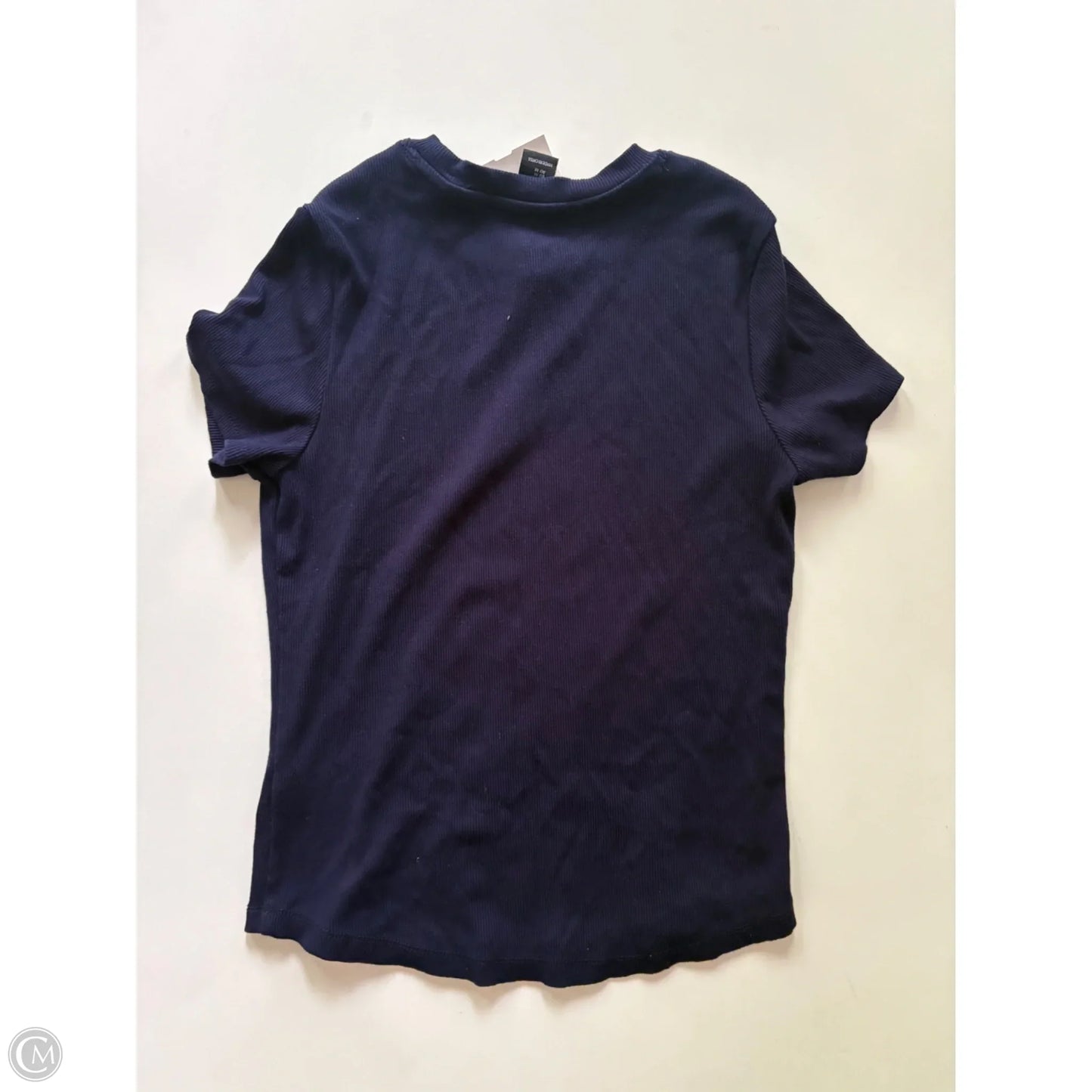 Top Short Sleeve By Tahari By Arthur Levine In Navy, Size: M