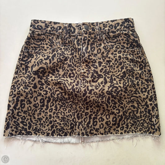 Skirt Mini & Short By Madewell In Animal Print, Size: 4