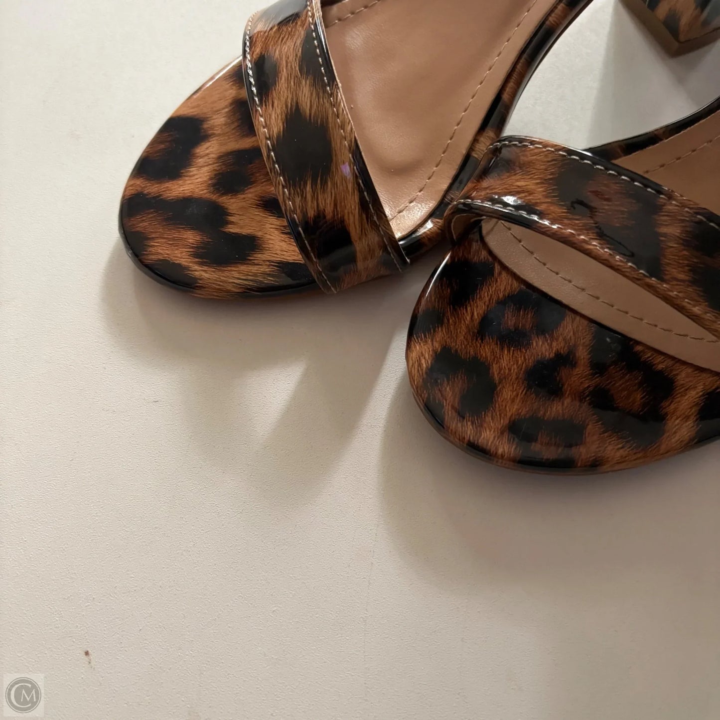Shoes Heels Block By Top Moda In Animal Print, Size: 8