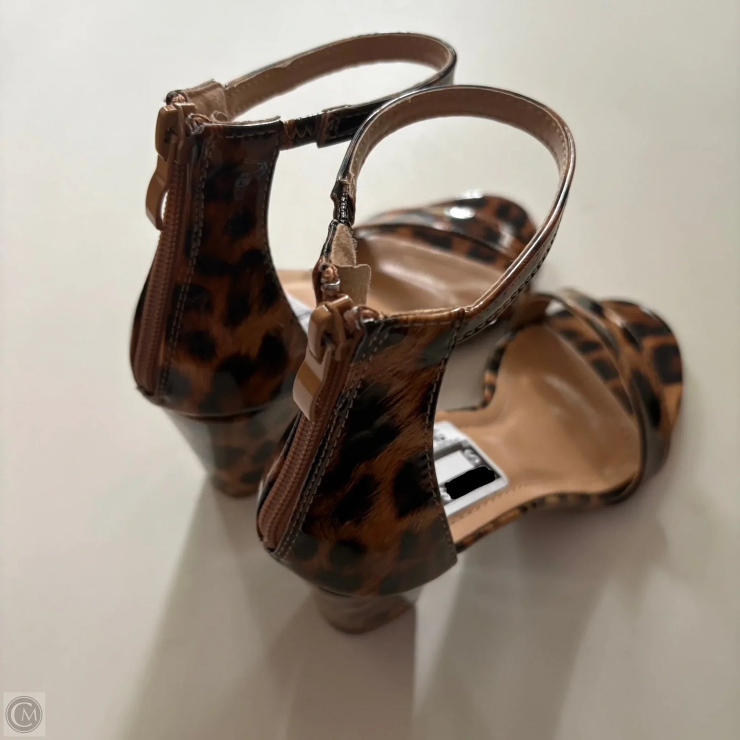 Shoes Heels Block By Top Moda In Animal Print, Size: 8
