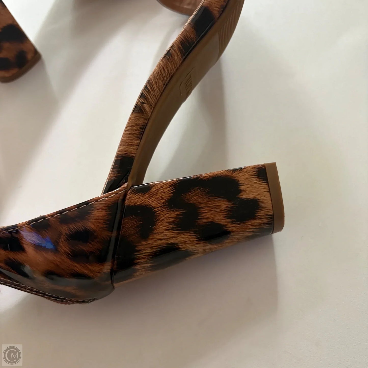 Shoes Heels Block By Top Moda In Animal Print, Size: 8
