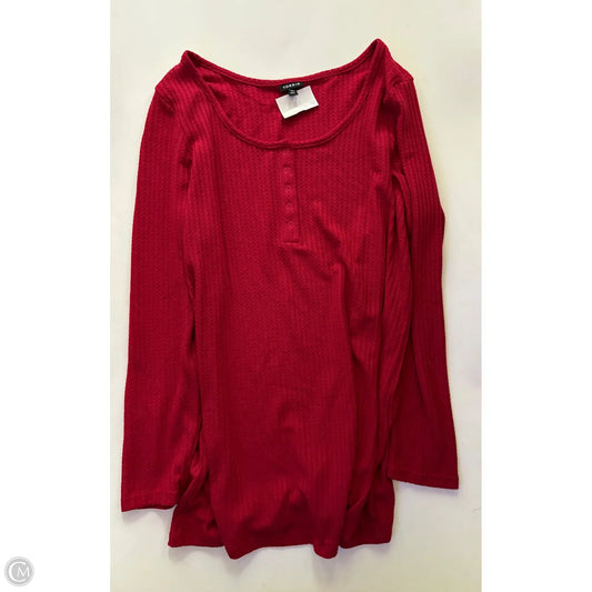Top Long Sleeve By Torrid In Red, Size: 3x