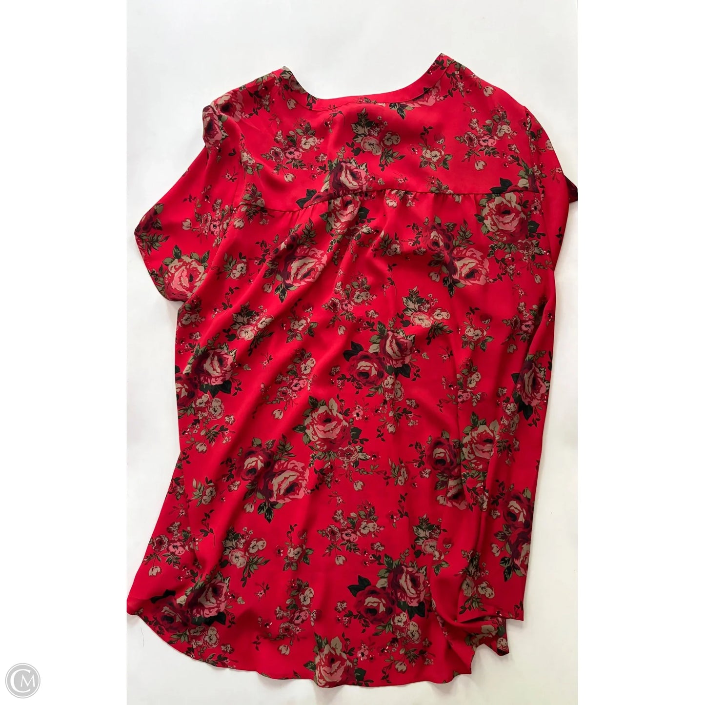 Blouse Short Sleeve By Torrid In Red, Size: 3x