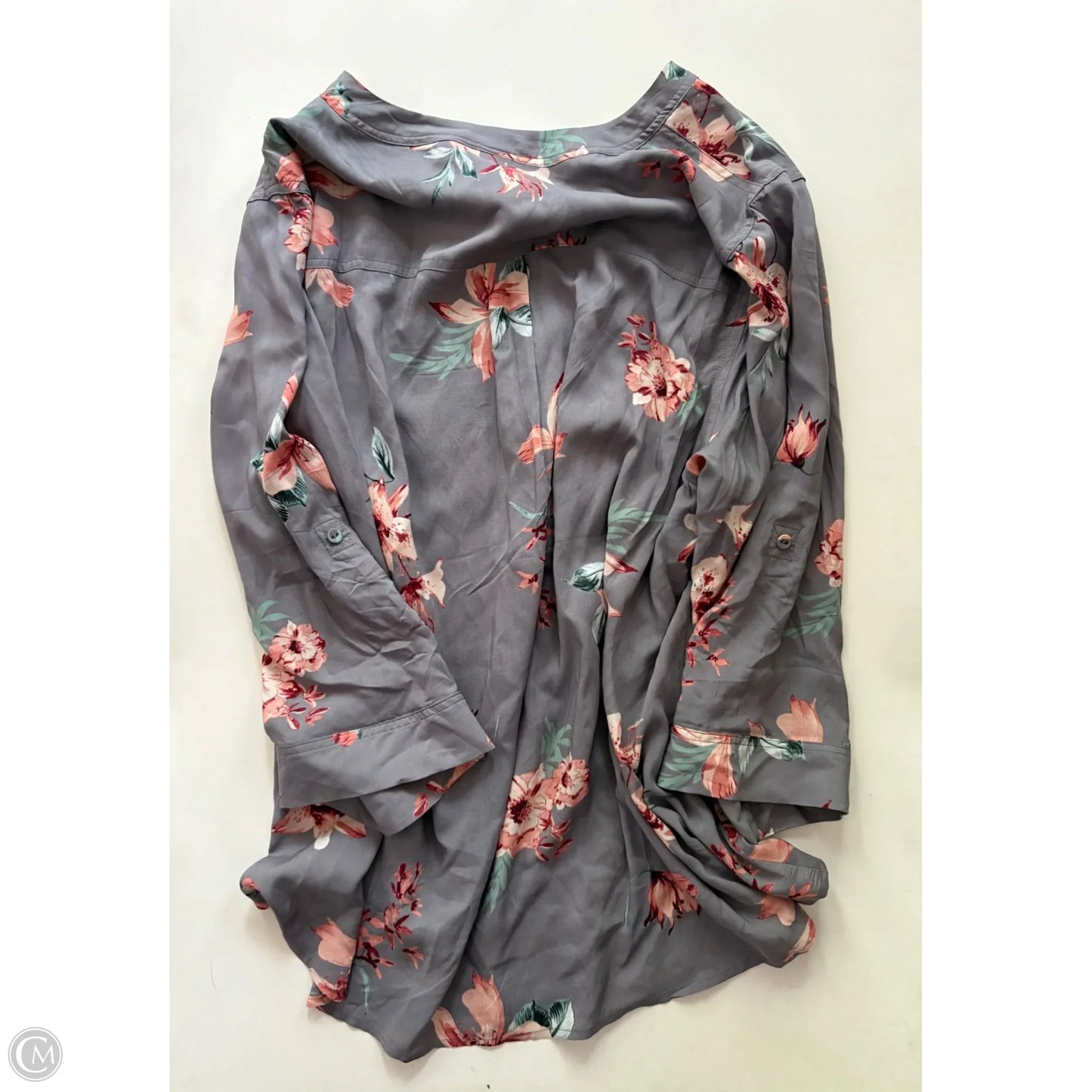 Blouse Long Sleeve By Torrid In Grey, Size: 3x