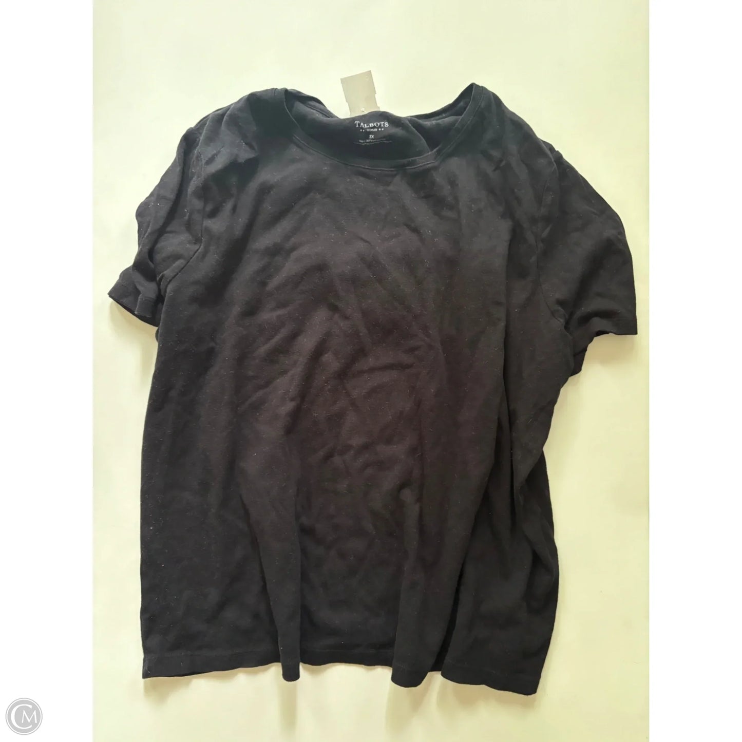 Top Short Sleeve Basic By Talbots In Black, Size: 3x