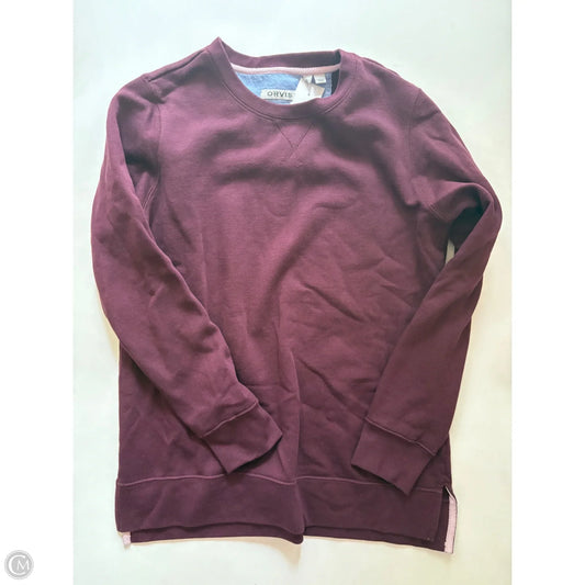 Sweatshirt Crewneck By Orvis In Maroon, Size: S