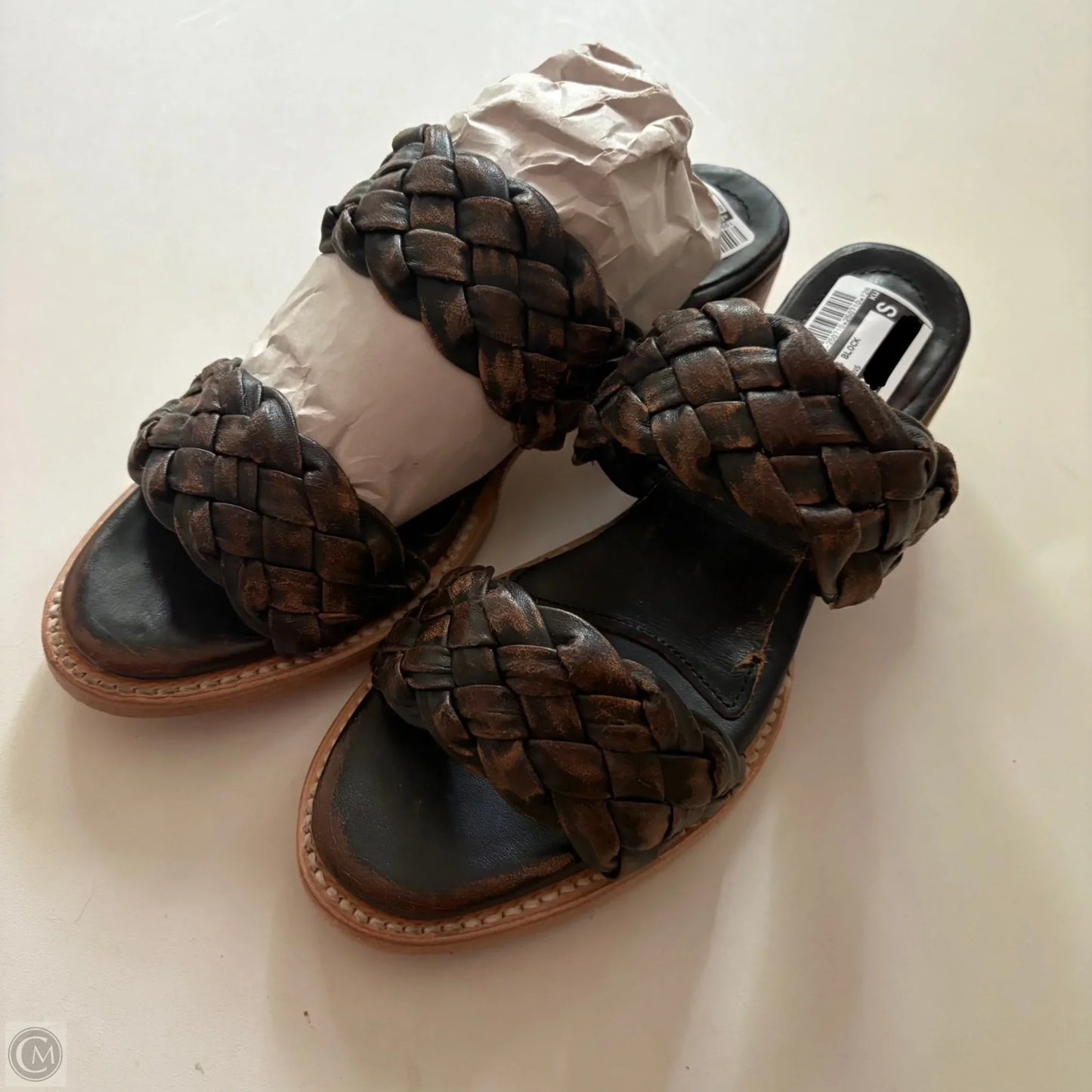 Sandals Heels Block By Freebird In Brown, Size: 7
