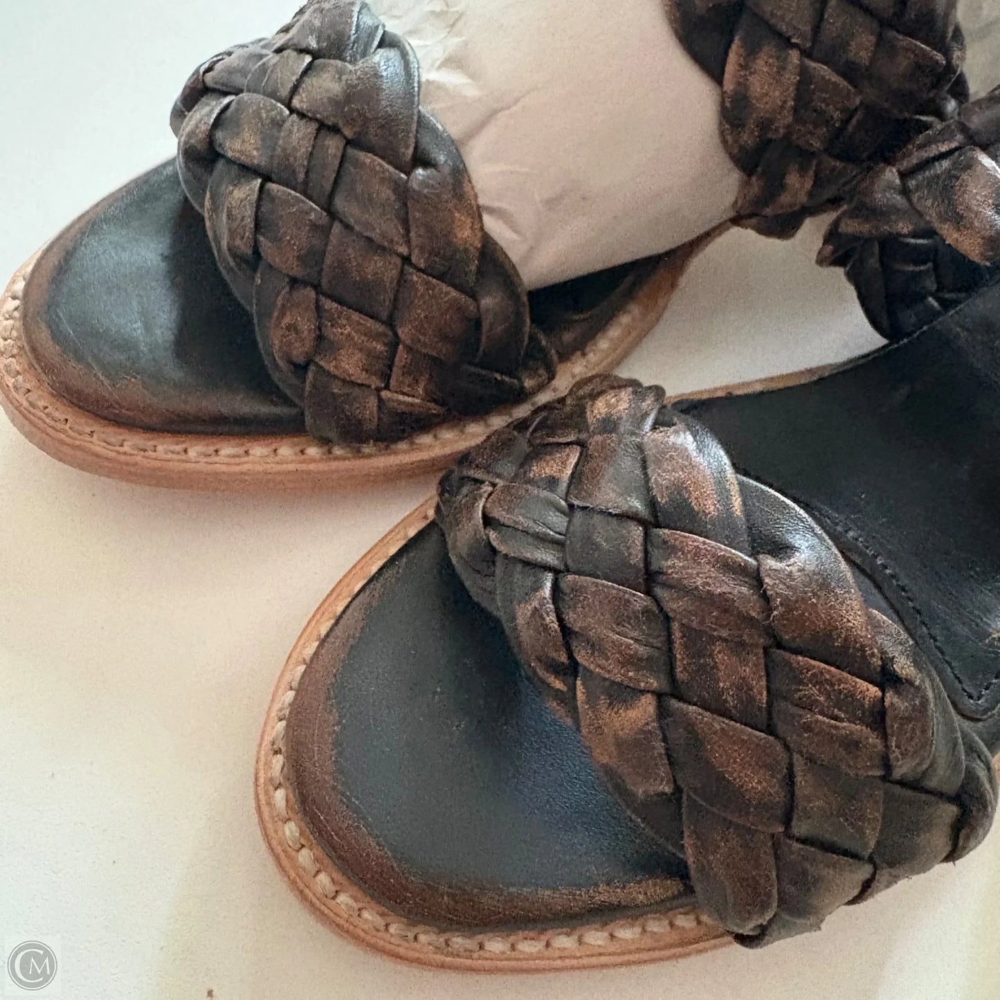 Sandals Heels Block By Freebird In Brown, Size: 7