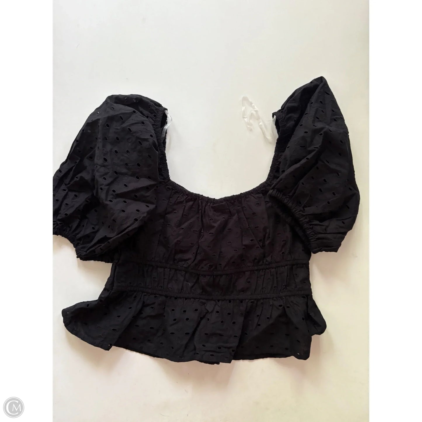 Top Short Sleeve By A New Day In Black, Size: M