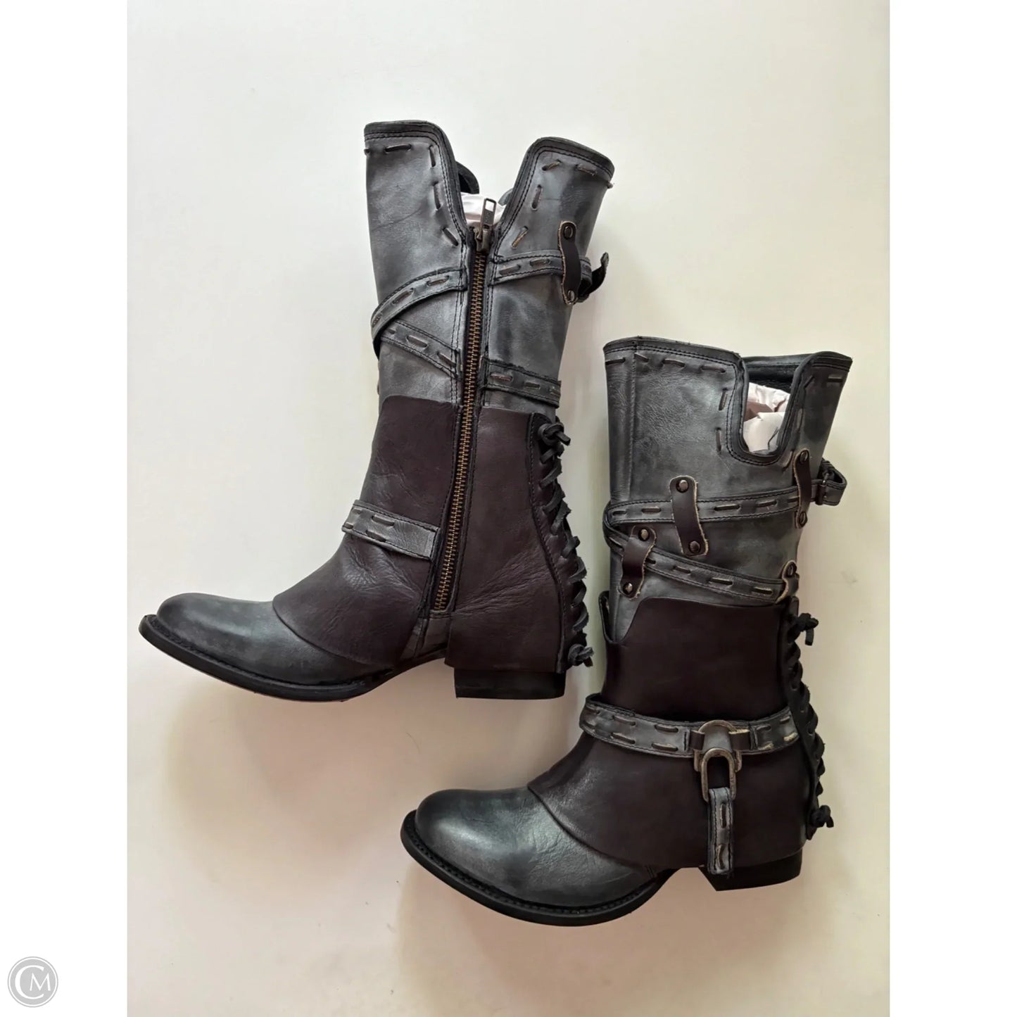 Boots Ankle Flats By Freebird In Black, Size: 7