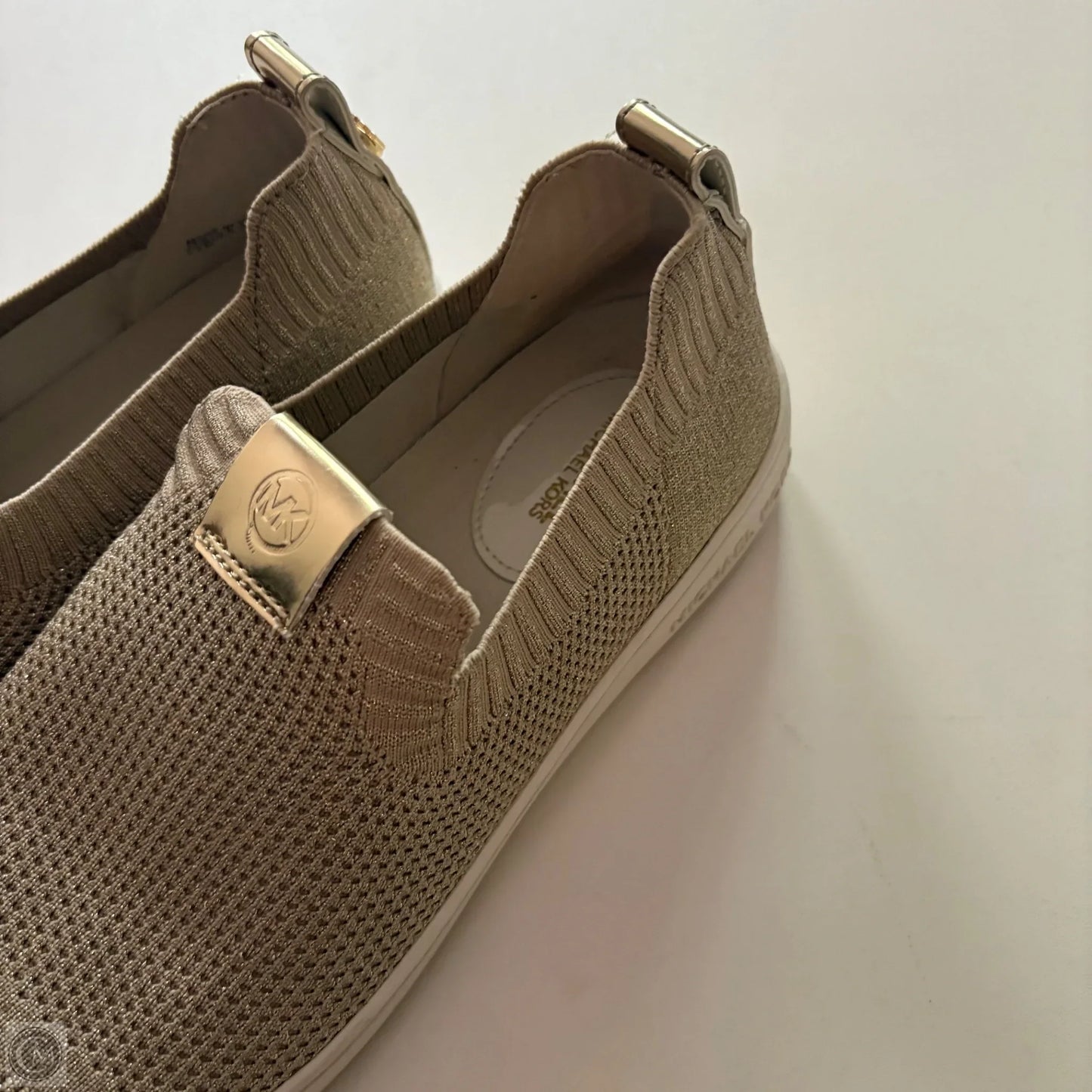 Shoes Designer By Michael Kors In Gold, Size: 9.5